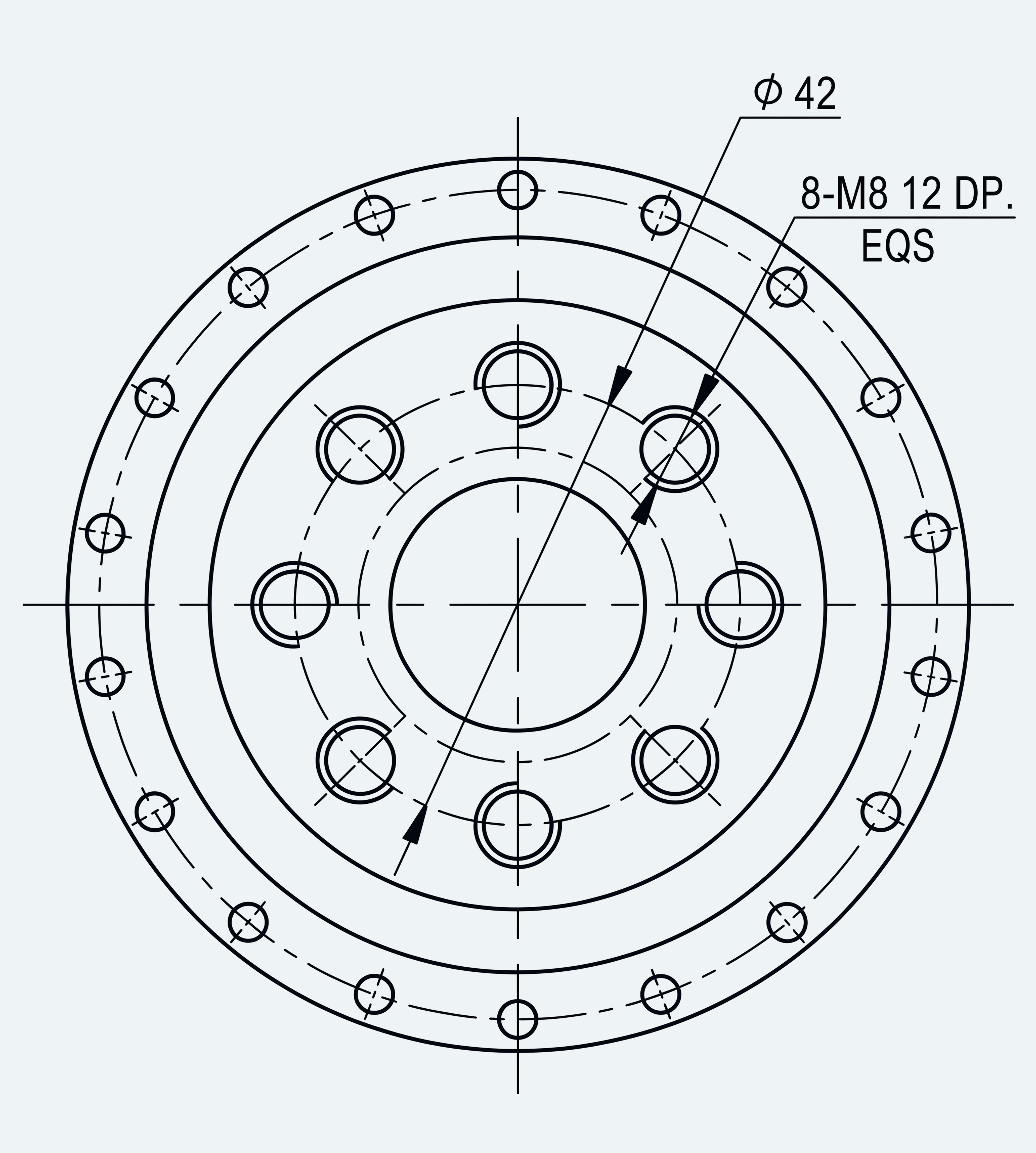 Mechanical View 3 for Thin Cup Gear Unit, Size 25