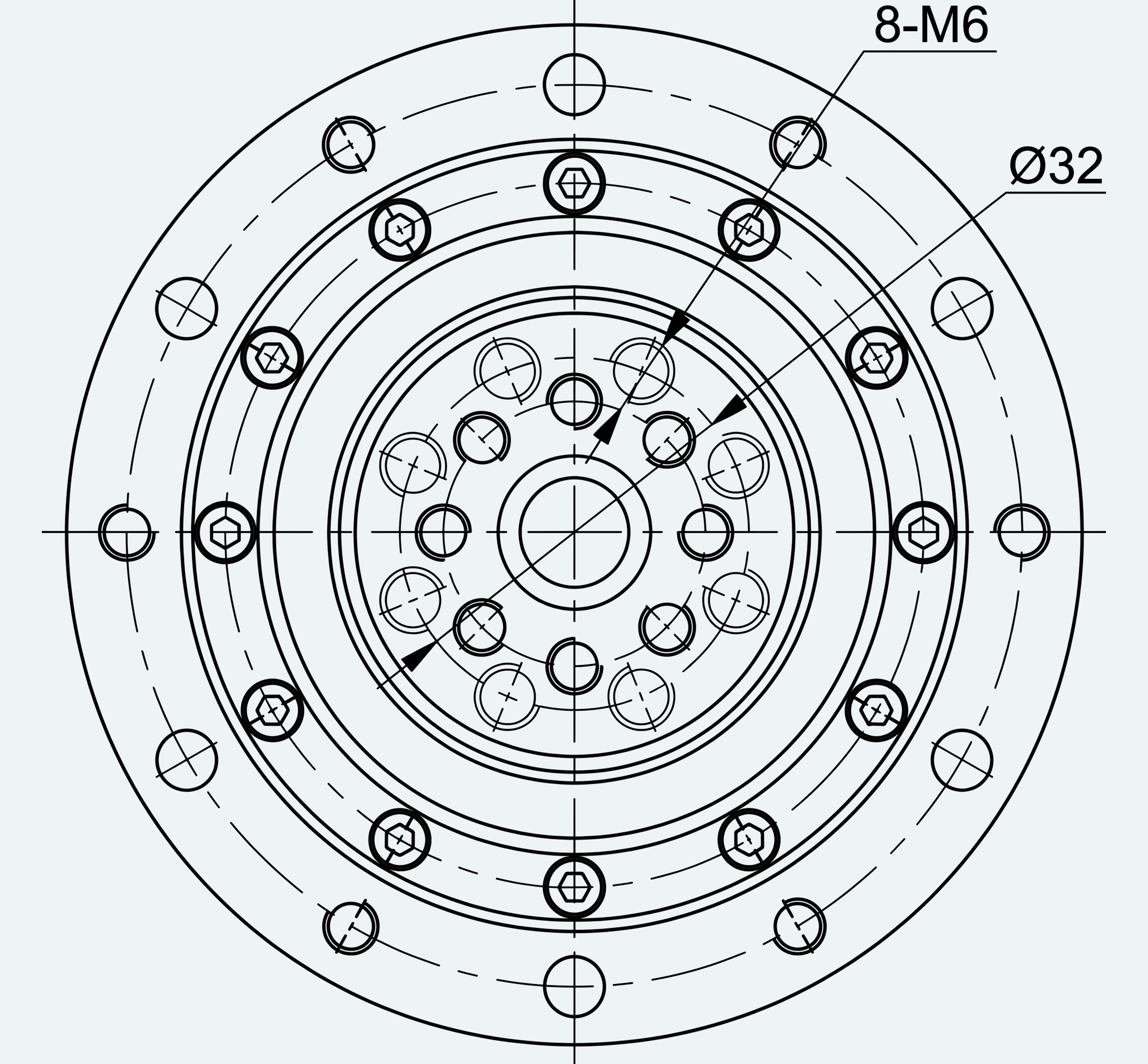Mechanical View 3 for Special Standard Cup Gear Unit, Size 20