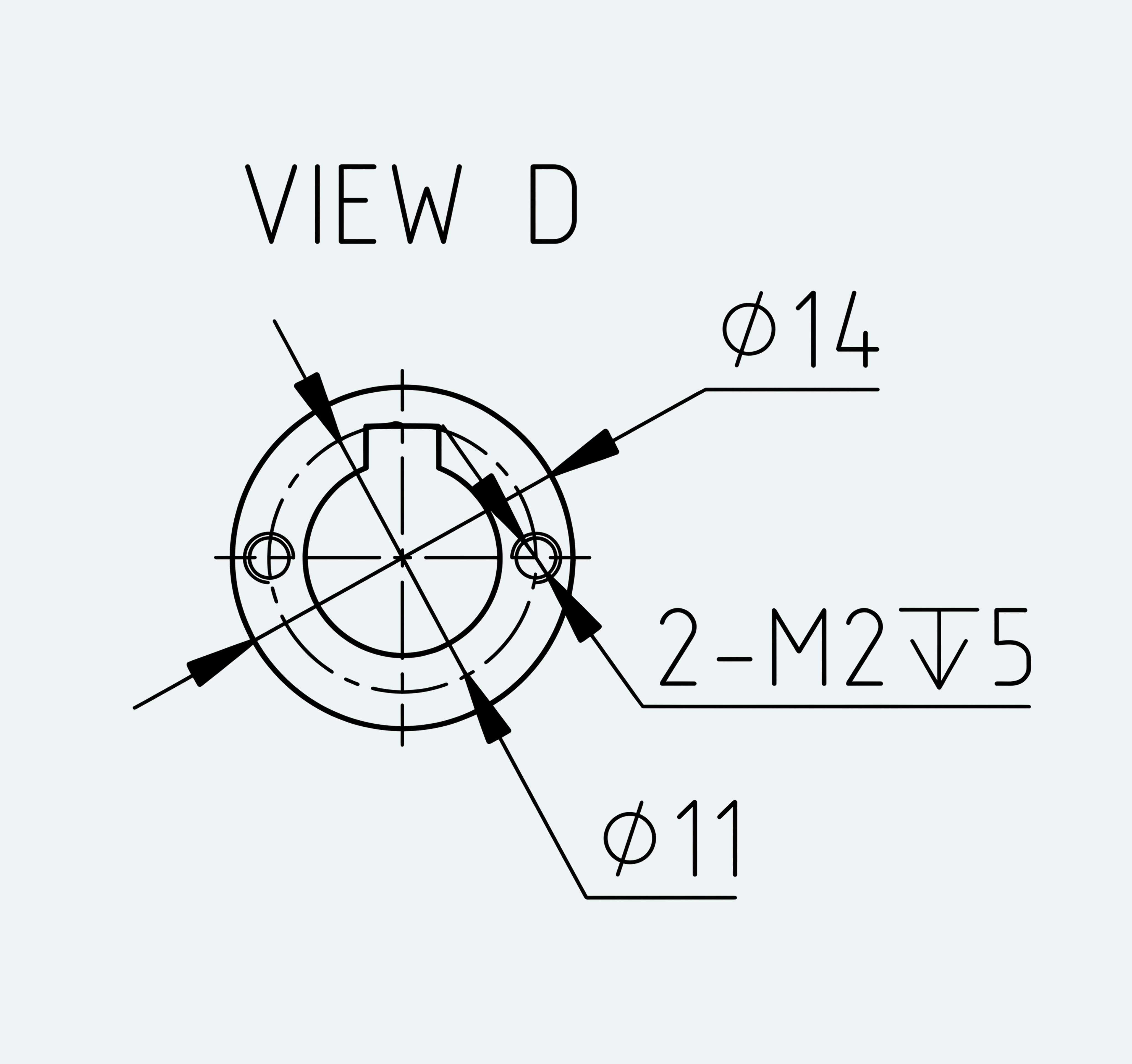 Mechanical View 5 for High-Torque Hat Component Set, Size 14