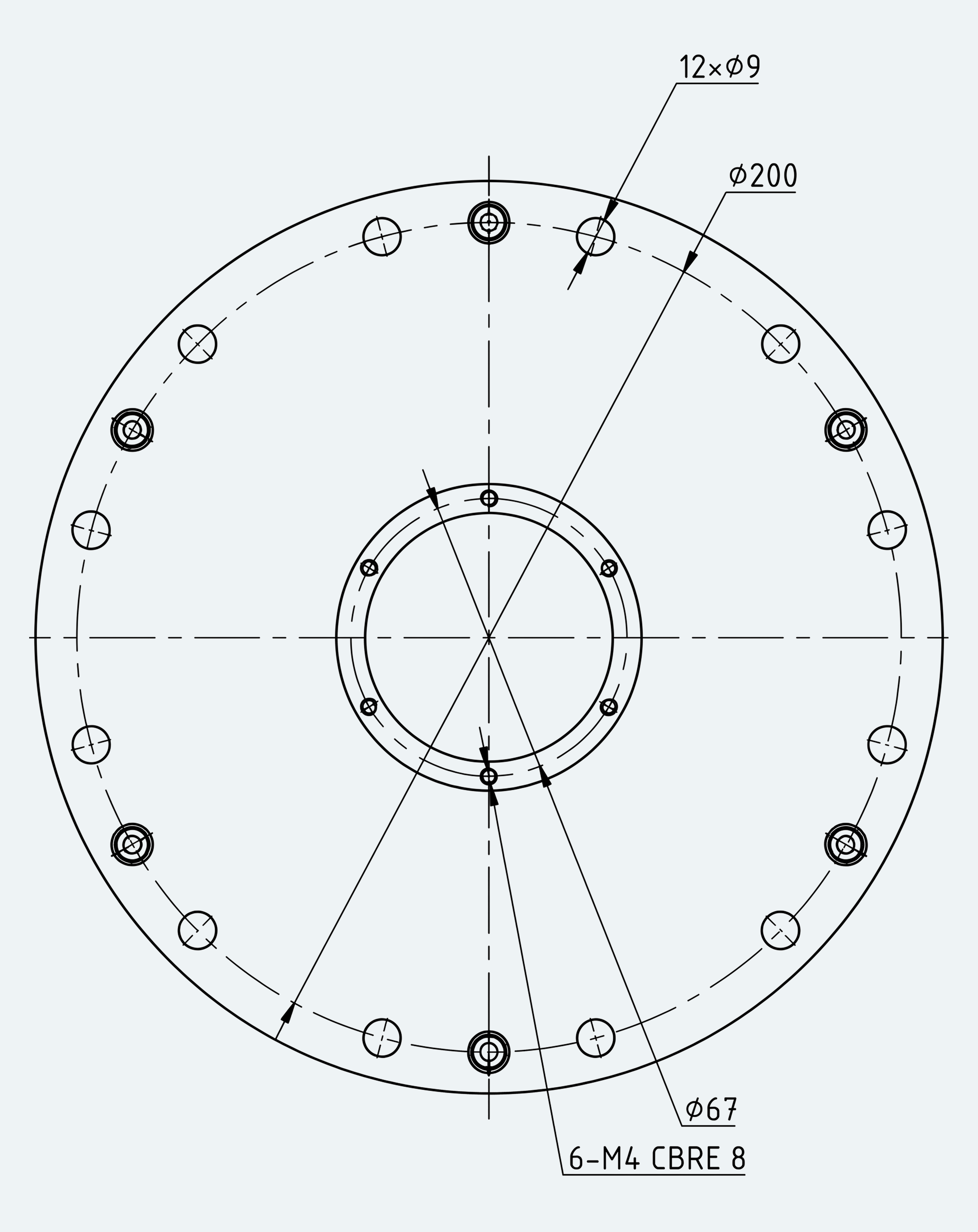 Mechanical View 2 for High-Torque Hollow Shaft Gear Unit, Size 50