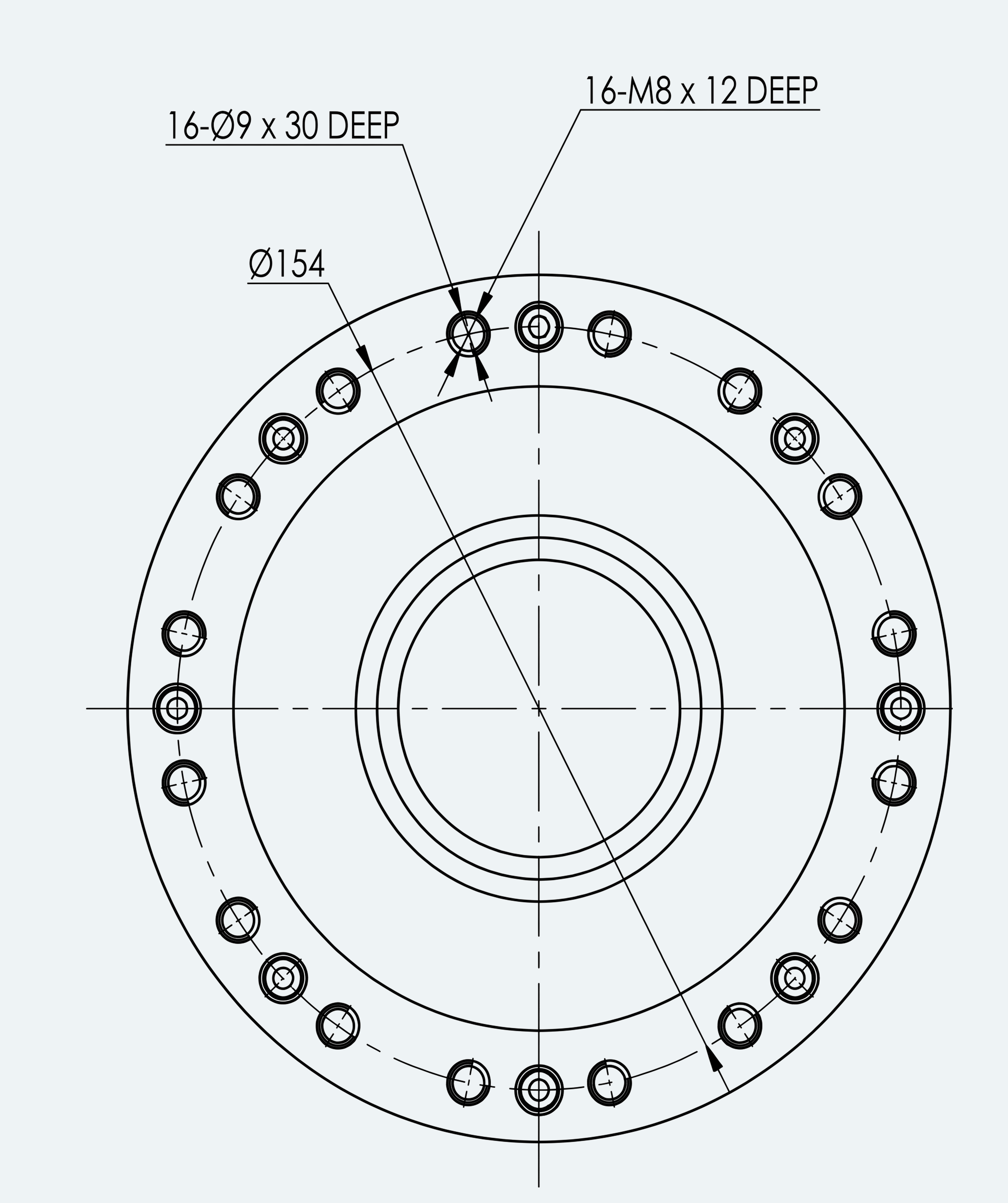 Mechanical View 3 for High-Torque Hollow Shaft Gear Unit, Size 50