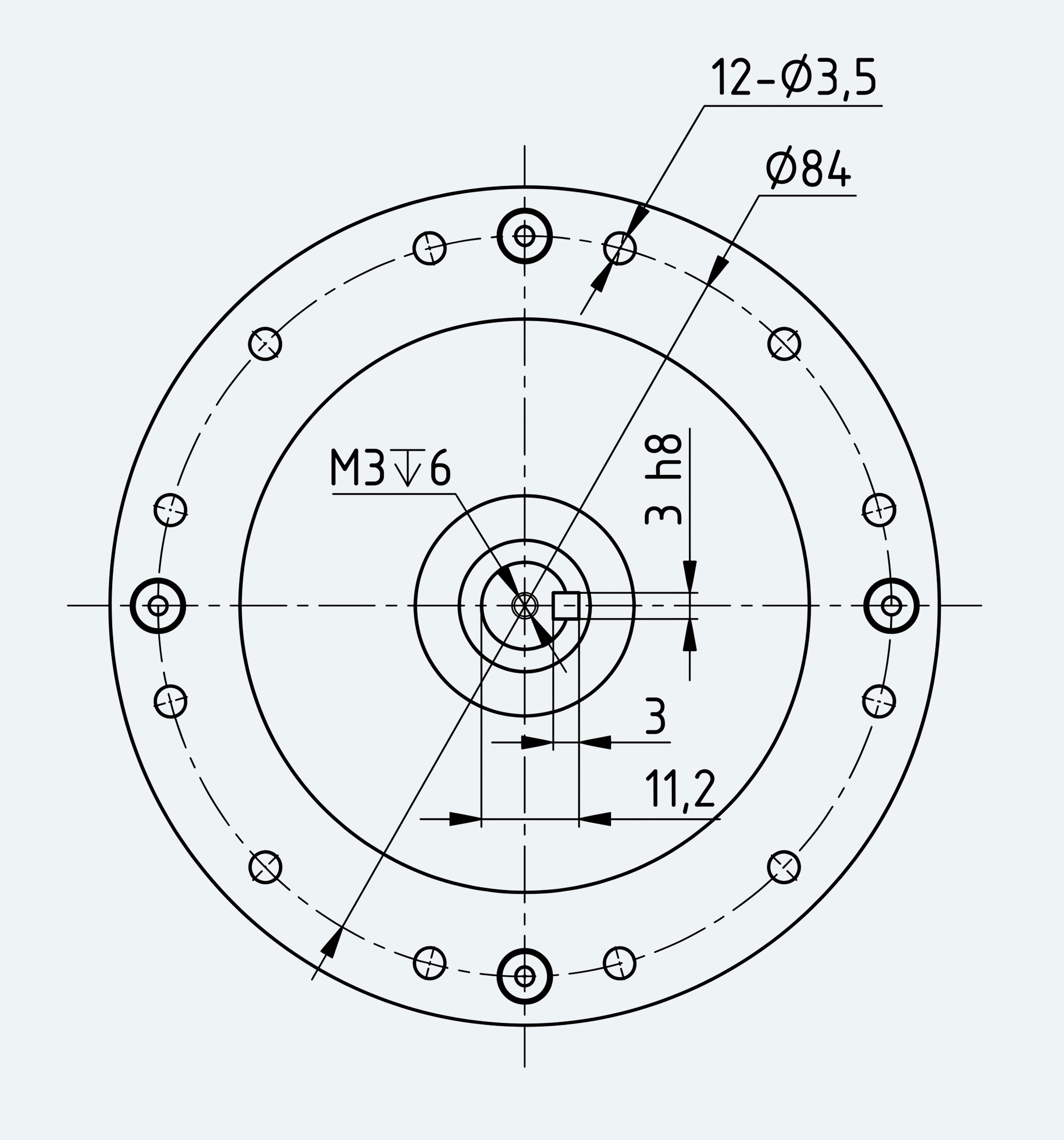 Mechanical View 2 for High-Torque Shaft-Input Gear Unit, Size 20
