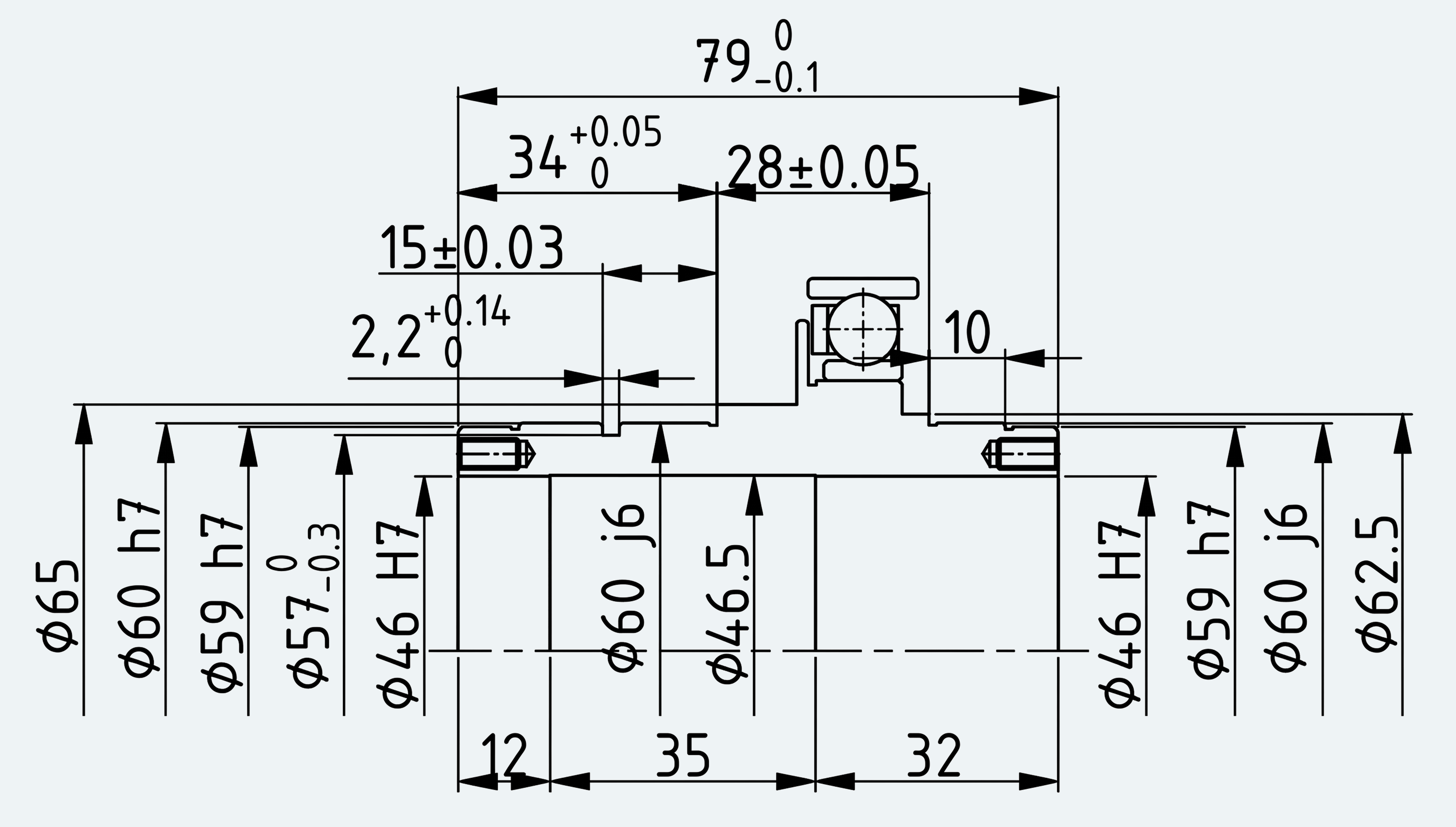 Mechanical View 4 for Simple High-Torque Hollow Shaft Gear Unit, Size 40