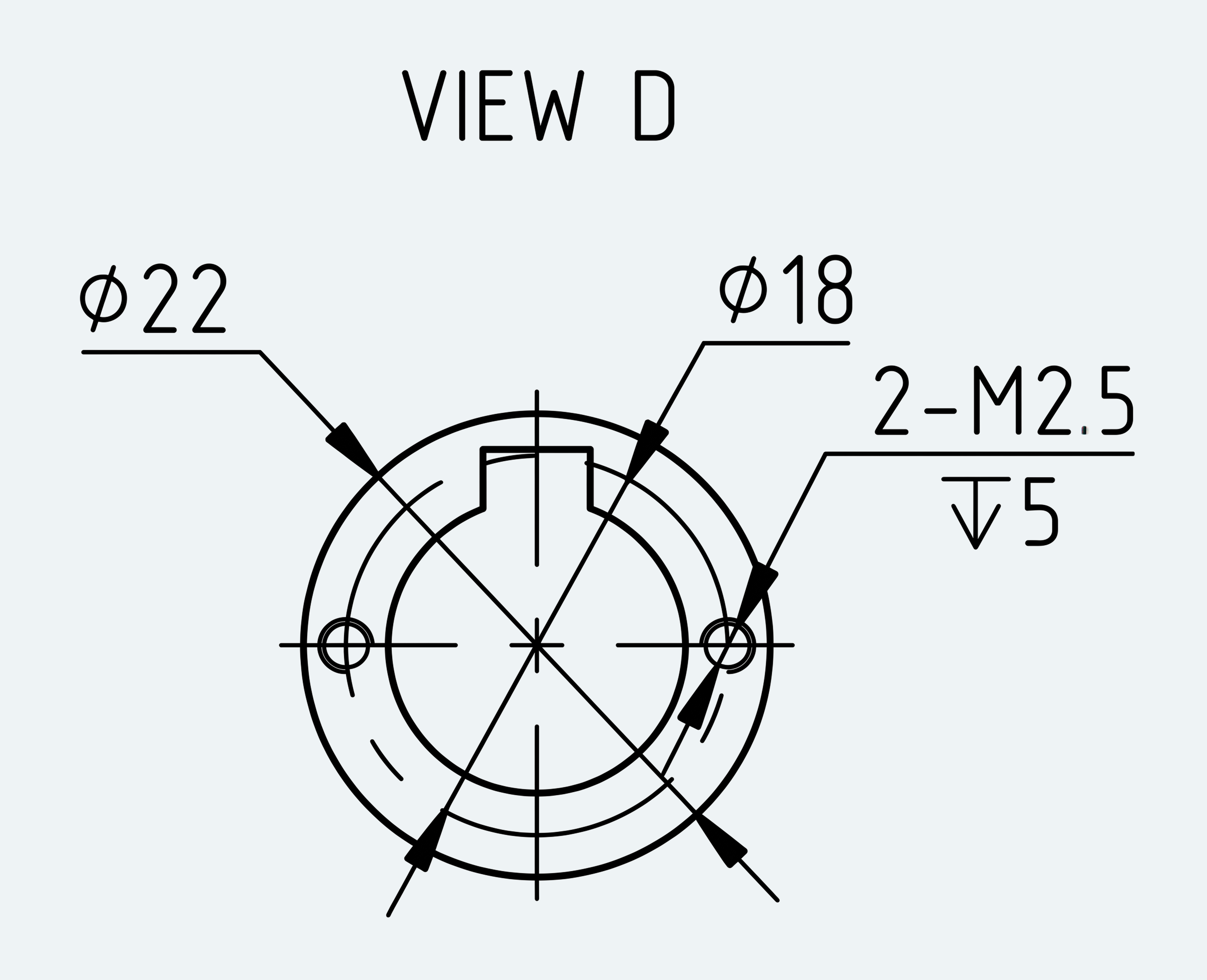 Mechanical View 4 for High-Torque Cup Component Set, Size 20