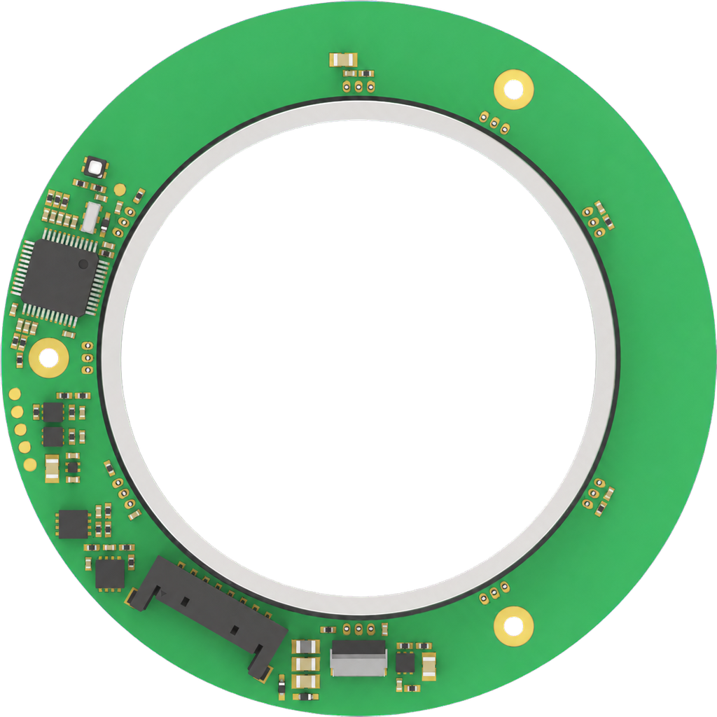 75 mm Standard-Profile Hollow Magnetic Encoder physical product